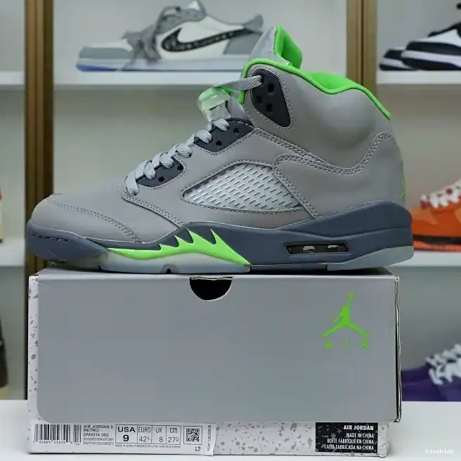 Kimikick 2022 BEAN' 5 RETRO JORDAN 'GREEN AIR 0430